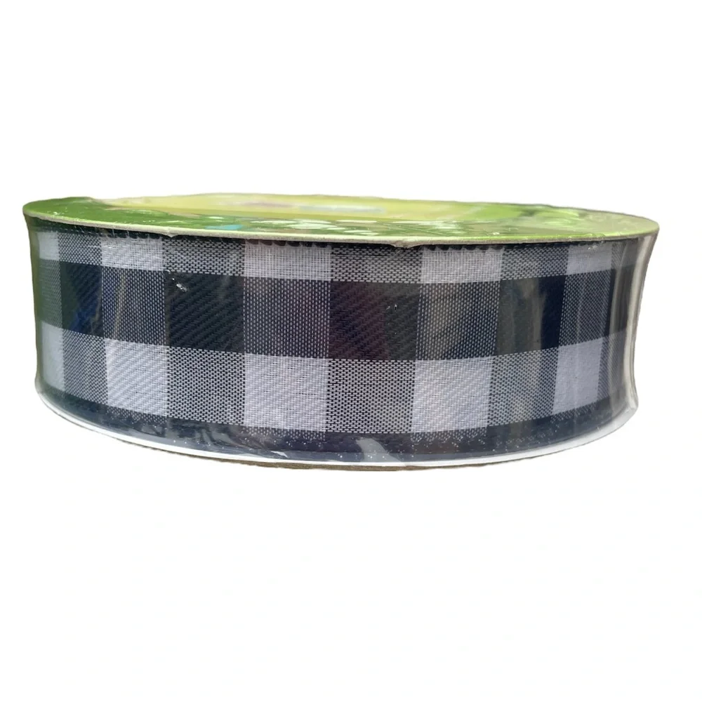 Members mark premium 50 yards ribbon - NAVY BLUE PLAID
